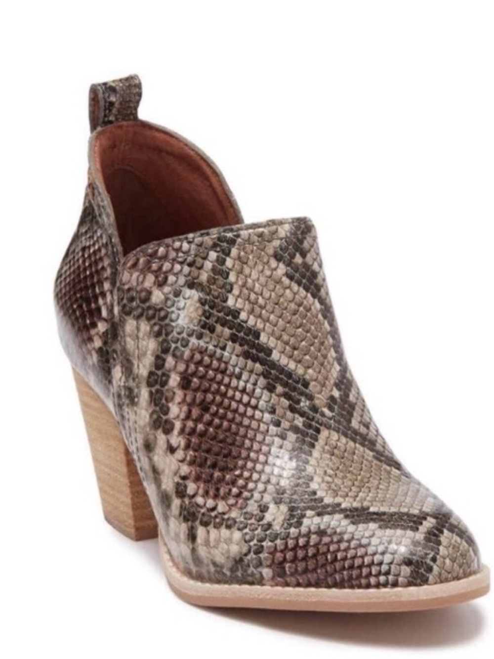 Jeffrey Campbell Snake Print Leather Bootie